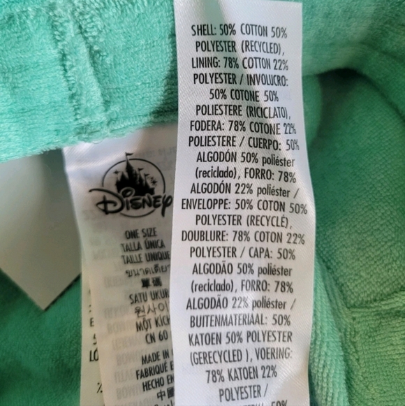 Disney Parks Mickey Mouse Terry Cloth Bucket Hat Aqua Adult Size OSFM NWT - Picture 10 of 10